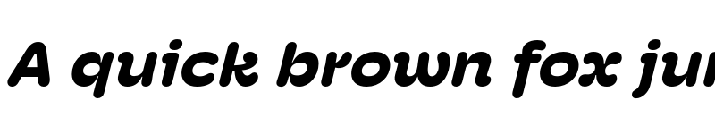 Preview of Hoss Round Wide Black Italic font