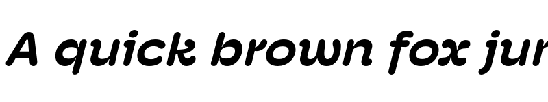 Preview of Hoss Round Wide Bold Italic font