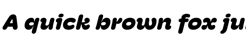 Preview of Hoss Round Wide Heavy Italic font