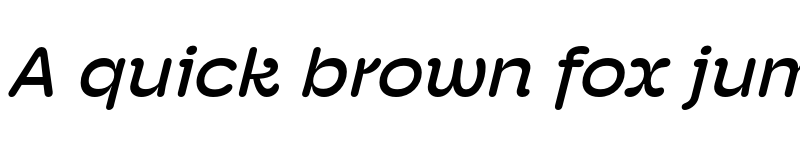 Preview of Hoss Round Wide Medium Italic font