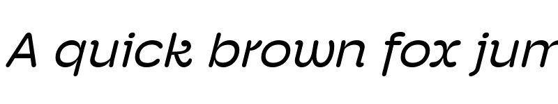 Preview of Hoss Round Wide Regular Italic font