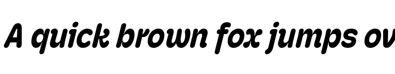 Preview of Hoss Round XNarrow Bold Italic font