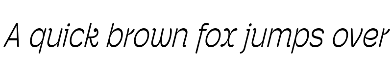 Preview of Hoss Round XNarrow Light Italic font