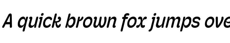 Preview of Hoss Round XNarrow Medium Italic font