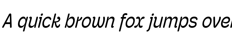 Preview of Hoss Round XNarrow Regular Italic font