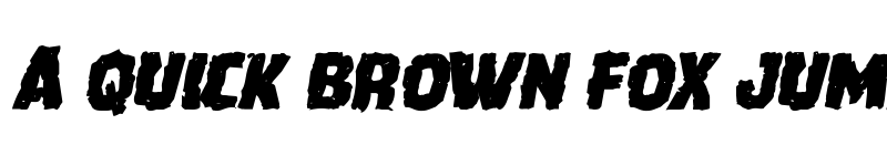 Preview of Howlin' Mad Mangled Italic Italic font