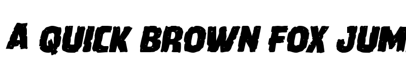 Preview of Howlin' Mad Staggered Italic Italic font