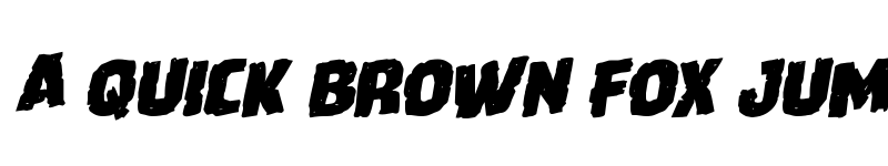 Preview of Howlin' Mad Staggered Rotalic Italic font