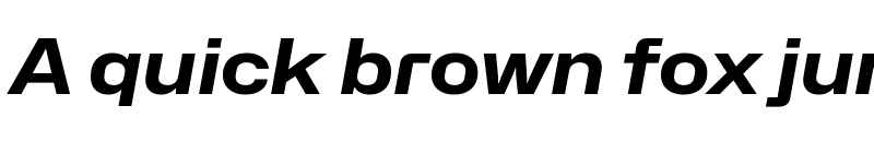 Preview of Hubot-Sans Bold Wide Italic font