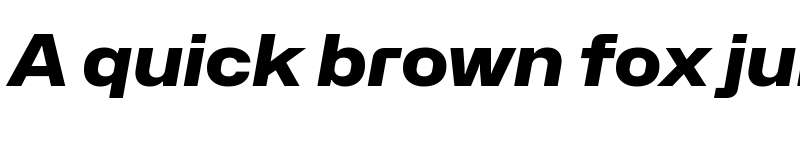 Preview of Hubot-Sans ExtraBold Wide Italic font