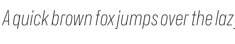 Preview of Hubot-Sans ExtraLight Narrow Italic font