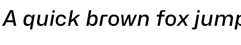 Preview of Hubot-Sans Medium Italic font