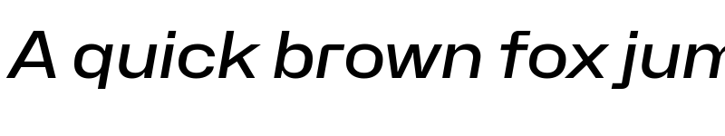 Preview of Hubot-Sans Medium Wide Italic font