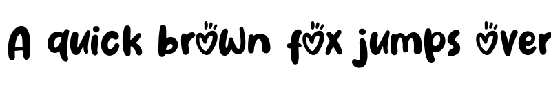 Preview of Huglove Regular font