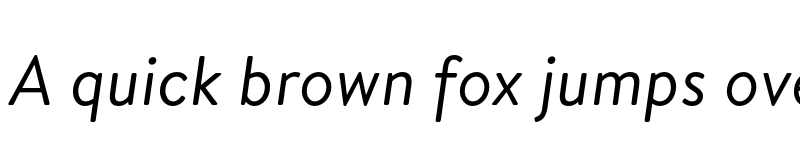 Preview of HvDTrial Brandon Text Regular Italic font