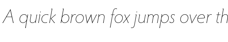 Preview of Hypatia Sans Pro ExtraLight Italic font