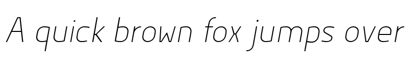 Preview of Hyperjump Thin Oblique font