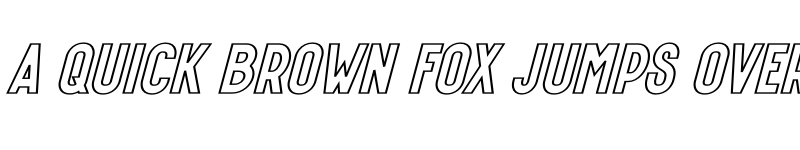 Preview of HyperPolarOutlineItalic Italic font