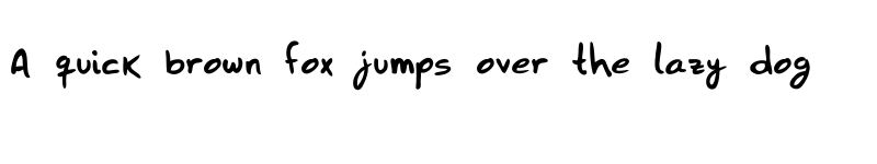 Preview of HZHandwrite Regular font