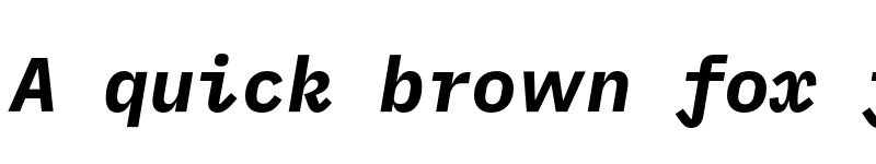 Preview of iA Writer Duospace BoldItalic font