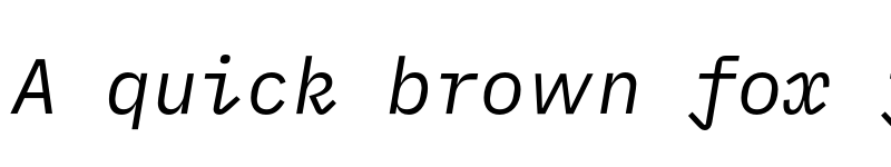Preview of iA Writer Duospace RegularItalic font
