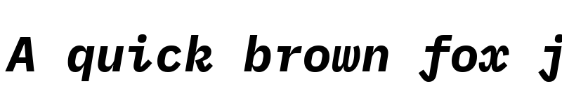 Preview of IBM Plex Mono Bold Italic font