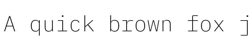 Preview of IBM Plex Mono ExtraLight Regular font