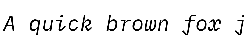 Preview of IBM Plex Mono Italic font