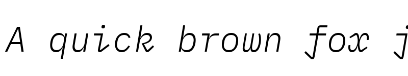 Preview of IBM Plex Mono Light Italic font