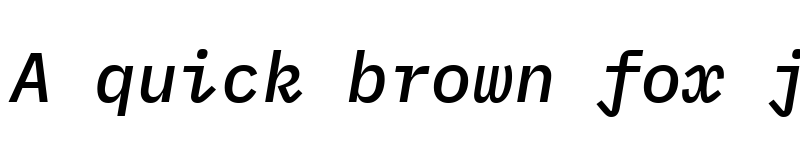 Preview of IBM Plex Mono Medium Italic font