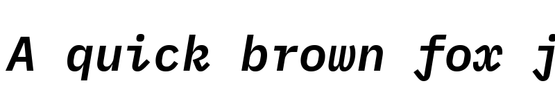 Preview of IBM Plex Mono SemiBold Italic font