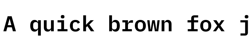 Preview of IBM Plex Mono SemiBold Regular font