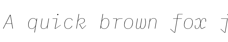 Preview of IBM Plex Mono Thin Italic font