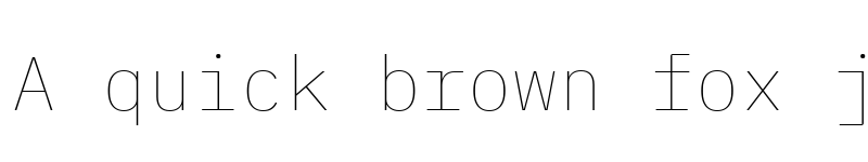 Preview of IBM Plex Mono Thin Regular font