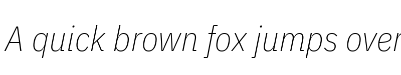 Preview of IBM Plex Sans Condensed ExtraLight Italic font