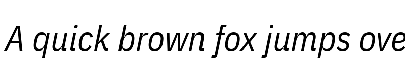 Preview of IBM Plex Sans Condensed Italic font