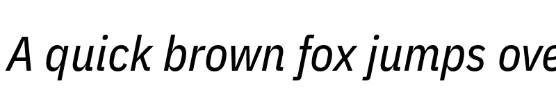 Preview of IBM Plex Sans Condensed Text Italic font