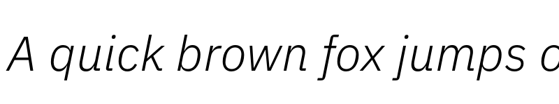Preview of IBM Plex Sans Light Italic font