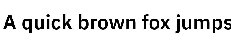 Preview of IBM Plex Sans SemiBold Regular font