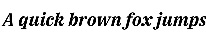 Preview of IBM Plex Serif Bold Italic font