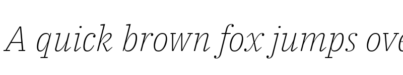 Preview of IBM Plex Serif ExtraLight Italic font