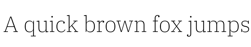 Preview of IBM Plex Serif ExtraLight font