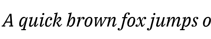 Preview of IBM Plex Serif Italic font