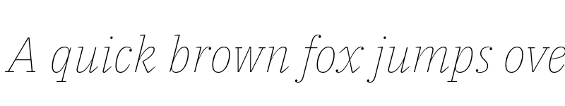 Preview of IBM Plex Serif Thin Italic font