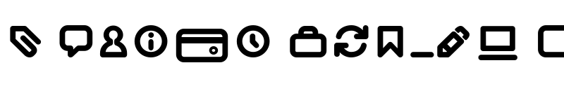 Preview of Iconic Pictograms Bold Regular font