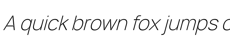 Preview of ID Grotesk Trial Thin Italic font