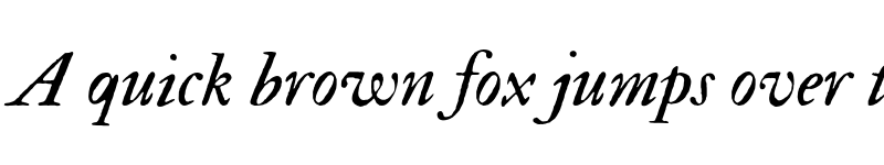 Preview of IM FELL Double Pica PRO Italic font