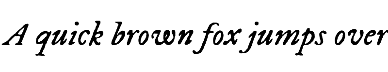 Preview of IM FELL DW Pica Italic font
