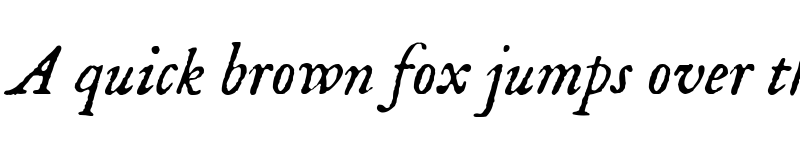 Preview of IM FELL English Italic font