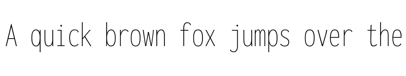 Preview of Inconsolata ExtraCondensed ExtraLight font